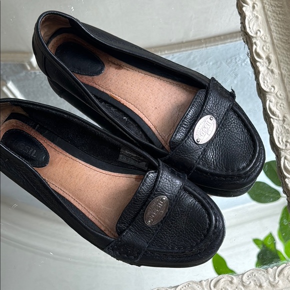 Fossil Shoes - FOSSIL Leather Loafers Moccasin Style Flats